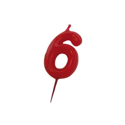 VELA DELITE ROJA Nº 6 C/10 Uds.