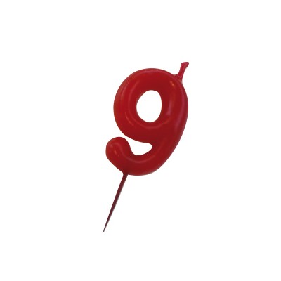 VELA DELITE ROJA Nº 9 C/10 Uds.