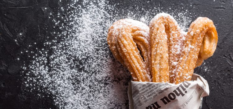 Churros rellenos de chocolate